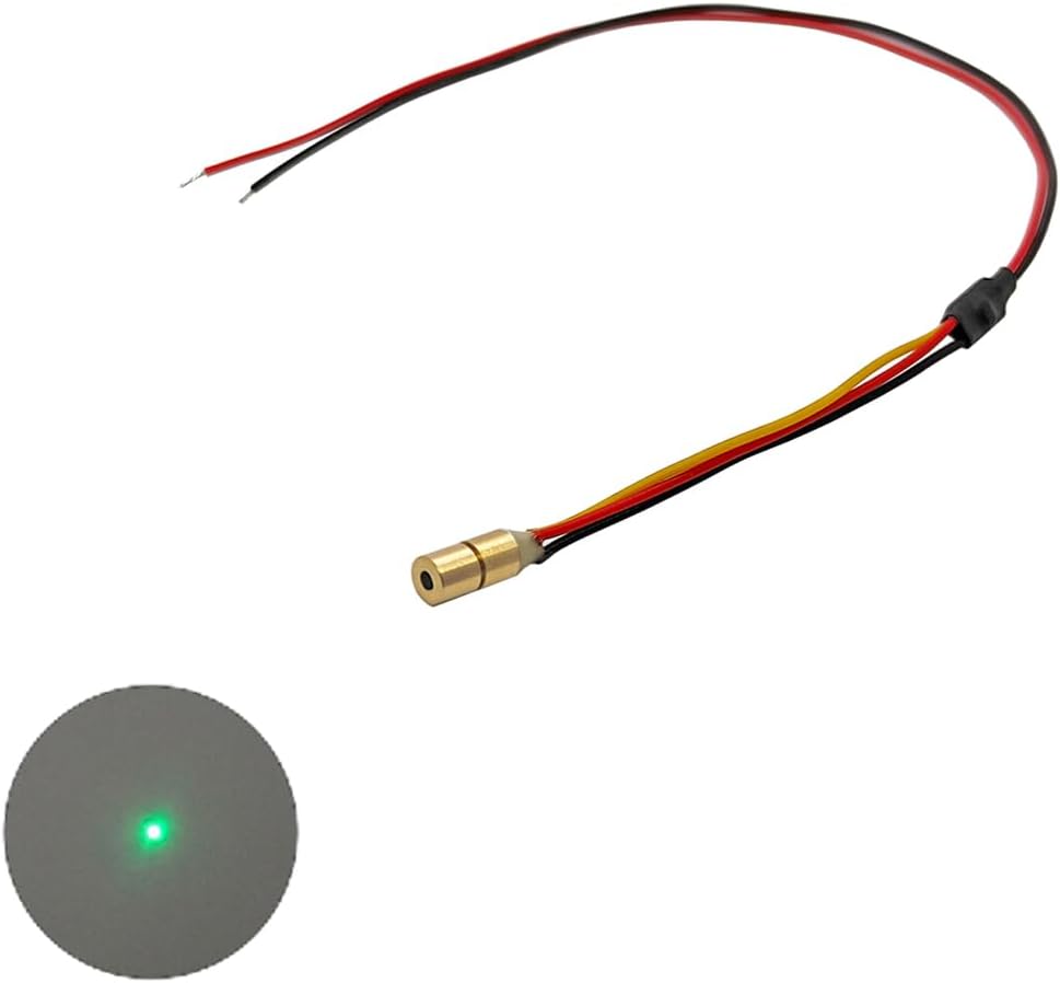 Class II 520nm Diameter 4X8mm 3V-5V Green Dot Laser Module Emitting Diode Lamp w/Copper Shell