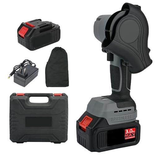 Rascador inalámbrico de corteza de árbol frutal, cortador de bucle de iones de litio de 21 V con pantalla de alimentación, bloqueo de seguridad, motor de cobre de 8000 r/min, hoja de acero al