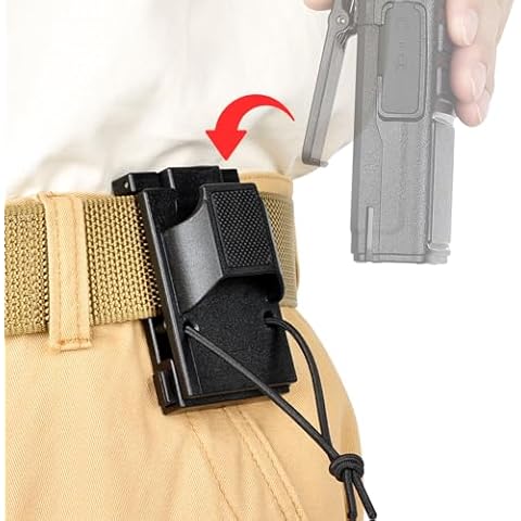 iGuerburn Radio Holster for Duty Belt Accessories for 1.75"/2"/2.25'' Belts, Radio Holder Clip Law Enforcement Police Gear, Walkie Talkie Holder for Motorola BaoFeng Btech Kenwood Midland Radios Cover