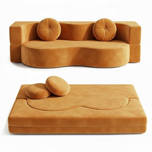 LVRUIEDS Divano Senza Osso, Divano-Letto Convertibile Per Sala, A Due