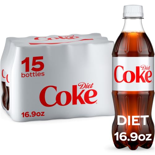 Image of Diet Coke Soda Soft Drink Bottles, 16.9 fl oz, 15 Pack