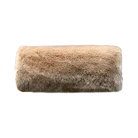 Wed2BB womens Faux Fur Hand Muffs Warm, Khaki, Medium Cover