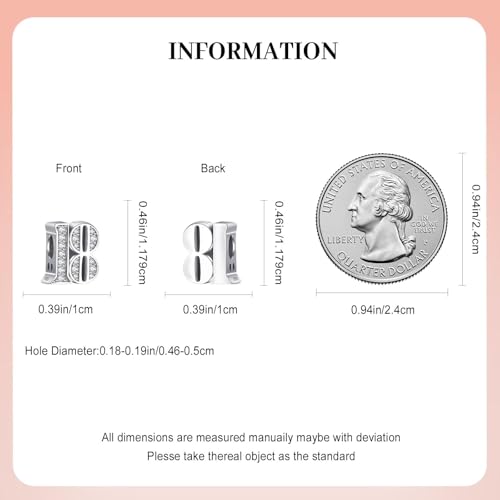 Image of Mothers Day Birthday Number Love Family Friendship Graduation Auntie Grandma Dad Mom Charms for Pandora Bracelets Necklaces, Gifts Women, for Anniversary Valentines Christmas