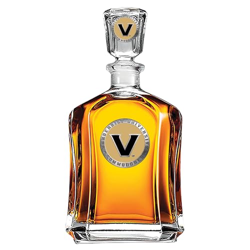 Image of Heritage Pewter Vanderbilt Capitol Decanter | 24 OZ Liquor Pourer | Expertly Crafted Pewter Glass