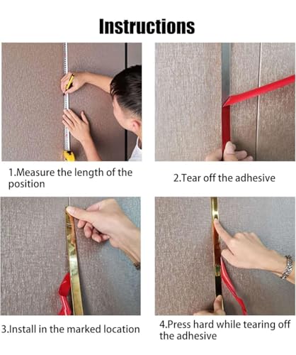 Image of Rose Gold /Copper Gold Metal Trim Wall Strip 12 mm x 16.4ft(5mtr) Stainless Steel PVD Coated 8K Mirror Gold Finish Flat Trim Strip Profile Roll for Wall Decoration, Furniture, Highlighters (Pack of 1)