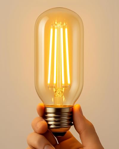 Image of Homesake T45 LED Filament Bulb 4W Warm White Vintage Tube Bulb for Home Decor, Pendant Lights, Wall Lamps & E27 Holder Fixtures | 360 Beam LED Light Bulb