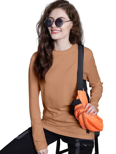 Image of JUNEBERRY Cotton Round Neck Regular Fit Solid Core Full Sleeve T-Shirt Combo for Women & Girls (Pack of 2) (Available Colors: Black, White, Navy, Green,Swanwhite & Cork)