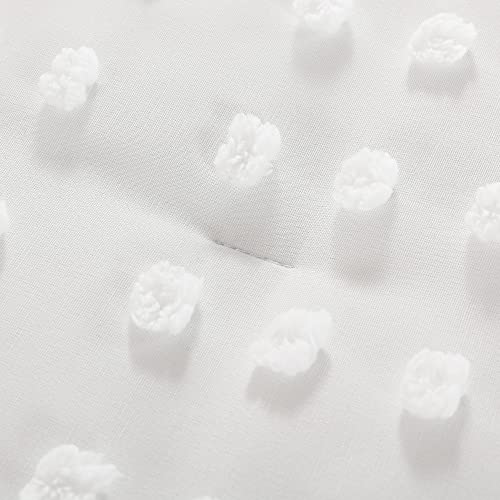 Hombys 3 Piece Tufted Oversized King 120X120, Breathable White Pom Pom Jacquard, Boho Bedding Comforter Sets With Comforter For All Season #TOP5