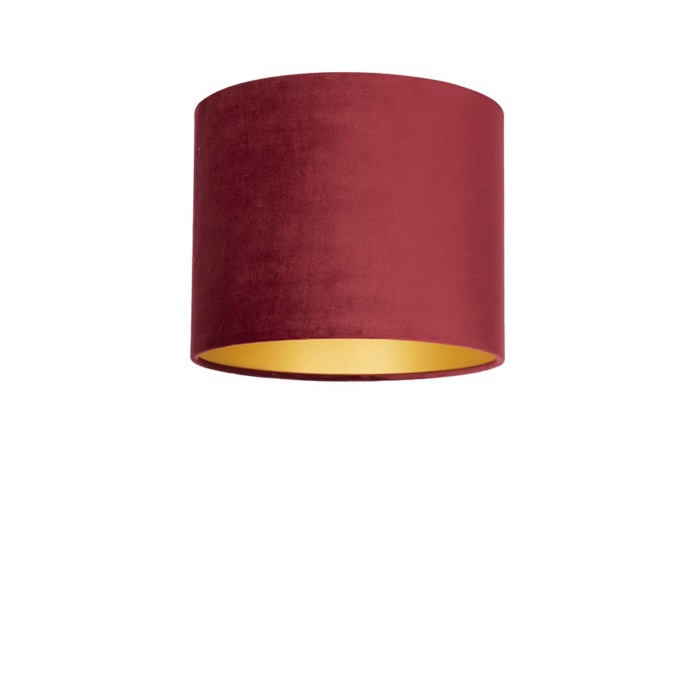 Uniqq Abat-jour velours rouge Ø 40 cm - 30 cm de haut