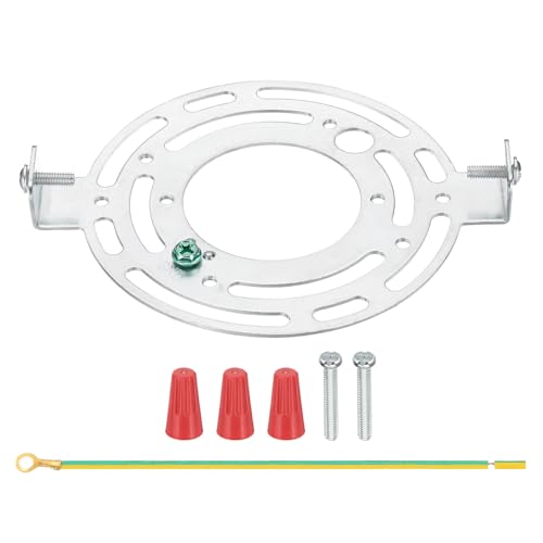 PATIKIL 125mm (4.9") Universal Light Fixture Mounting Bracket Kit, Light Crossbar Round Ceiling Plate with Screw for Wall Lights Ceiling Lighting Pendant Chandelier