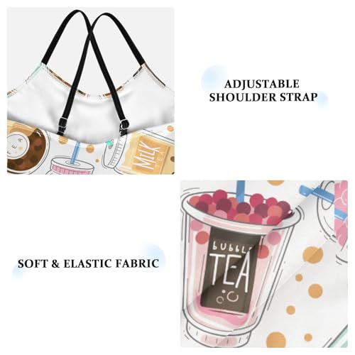 susiyo Girls One Piece Swimsuits Taiwanese Boba Pearl Milk Tea Bathing Suit Quick Dry Beach Swimwear for Toddler Girl 3-10T3