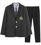 TTYAO REII Men's School Uniform Japanese Students Uniform Two Button Blazer College Outfits for Graduation Party (US, Alpha, XX-Large, 3X-Large, Regular, Tall, Black)