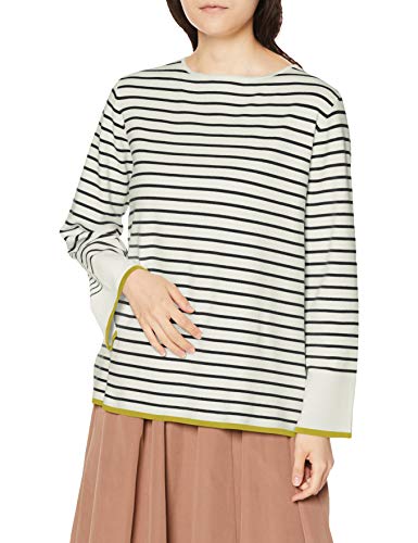[ミラオーウェン] 袖口配色ラインボーダーニットトップス 09WNT204256 レディース