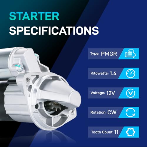 Image of 17859N New Starter Compatible with Nissan 2002 2003 2004 Frontier, Nissan Xterra V6 3.3L 02 03 04, 12V 1.4KW 11T CW, M000T87481 23300-4S103 17859 M0T87481 M0T87481ZC