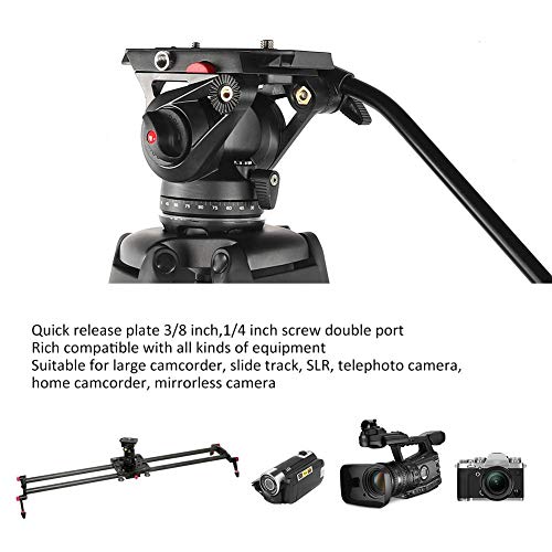 DSLR-Kamerastativ, professionelles Fotostativ mit hydraulischem Dämpfungskugelkopf und Schnellwechselplatte, 10kg… – Bild 5