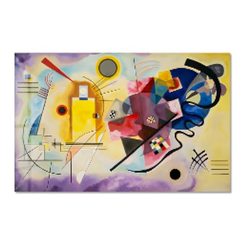 Graphique abstrait Kandinsky affiche murale sur toile imprimée encadrée 40x60