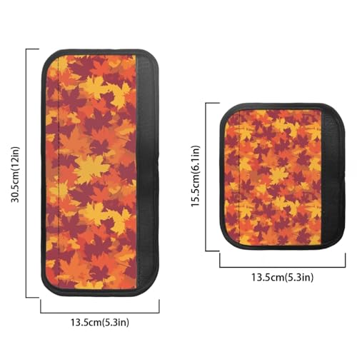 Image of Fall Fridge Handle Covers Set of 6 Maple Leaf Refrigerator Door Handle Covers Decorative Appliance Handles for Fridge Microwave Stove Dishwasher Fall Decoration for Kitchen