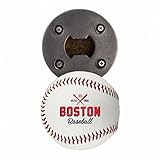 Buffalo BottleCraft Boston Bottle Opener, Made from a real Baseball, The BaseballOpener, Cap Catcher, Fridge Magnet