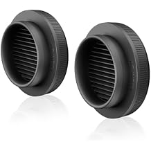 AC Infinity Grow Tent Duct Vent, 2 Pack Light-Blocking Twist-On Air Vents with Built-in Adapter, Insect & Dust Filter, High Airflow, Fits Standard 8-Inch Duct Ports