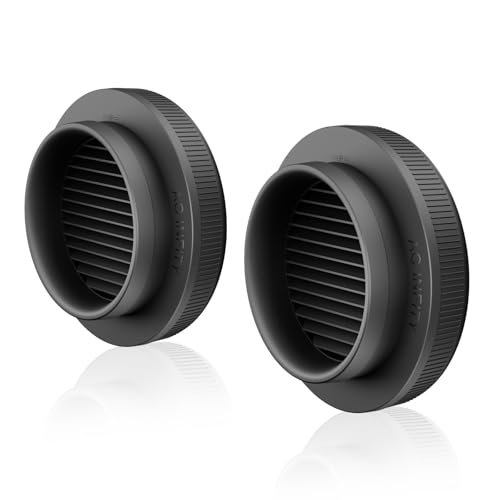 AC Infinity Grow Tent Duct Vent, 2 Pack – Light-Blocking Twist-On Air Vents with Built-in Adapter, Insect & Dust Filter, High Airflow, Fits Standard 8-Inch Duct Ports