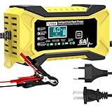 Autobatterie Starthilfe - Ladegerät Zum Erhalt Der Autobatterie 12 Volt, Tragbarer 12V Intelligenter Batterieerhalter Universal | Auto Mit LCD Display Und Temperaturkompensation