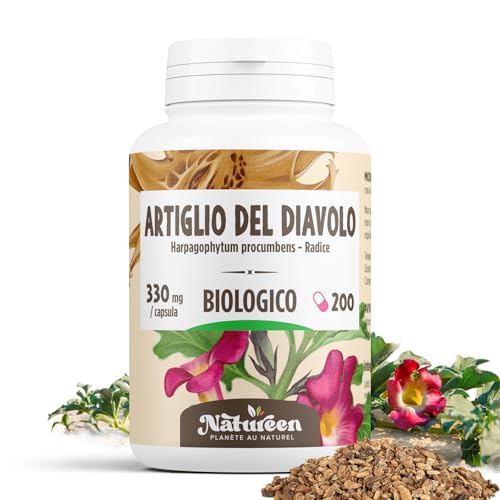Artiglio del Diavolo Bio - Harpagophytum procumbens - 330mg - 200 capsule vegetali - Natureen | Planète au Naturel