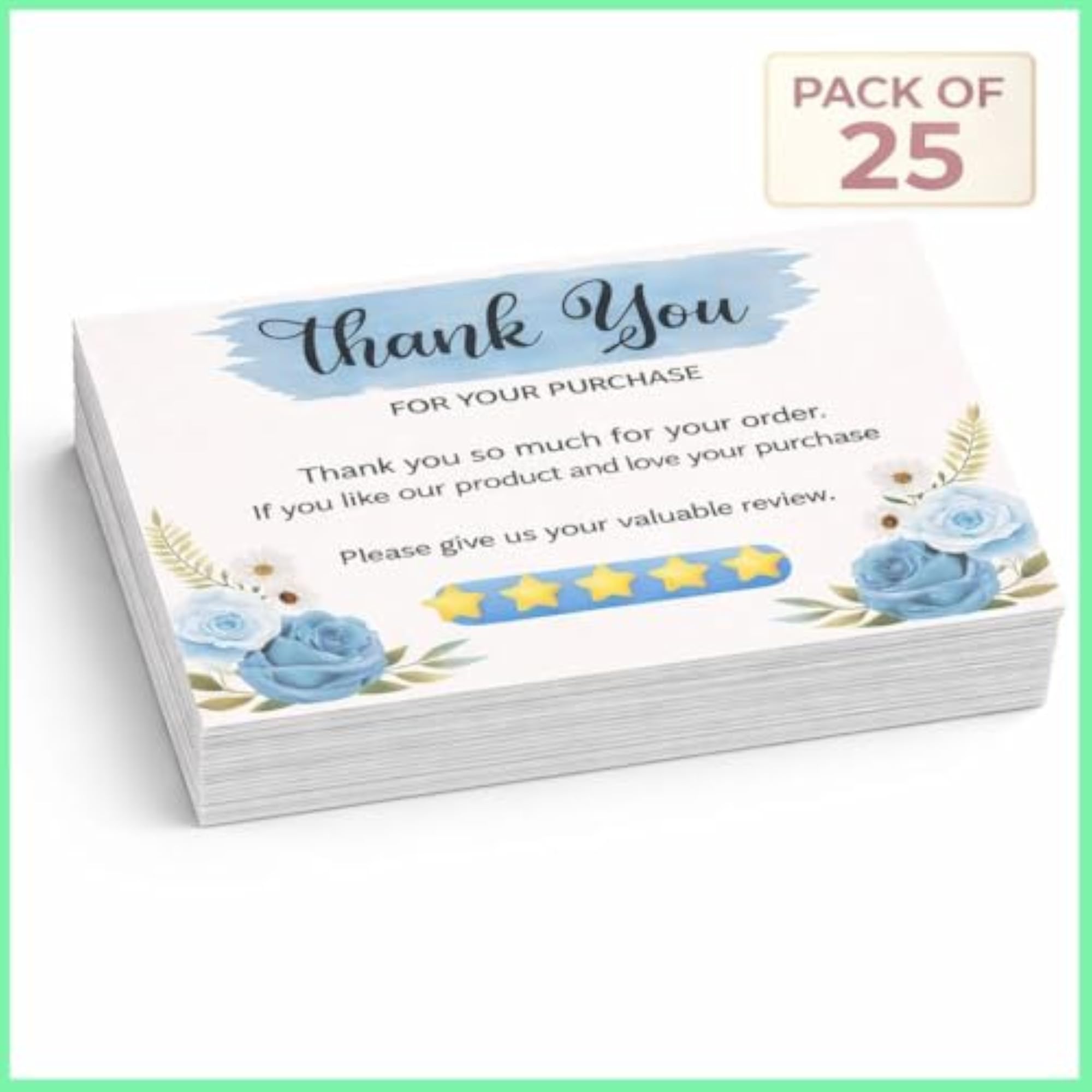 Thank You Cards for Small Business, Floral Appreciation Cards