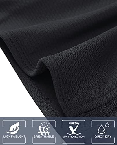 MAGCOMSEN Women's UPF 50+ Lightweight Athletic Jacket Sun Protection Full Zip Long Sleeve Shirts Hiking Outdoor Pockets Black M - 5