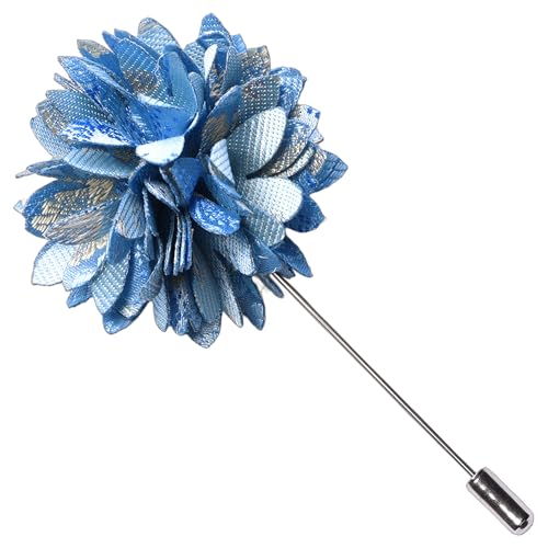 Image of GUSLESON 3.15 inch(8cm) Mens Floral Tie and Lapel Pin Necktie Hankerchief Cufflinks Set for Men