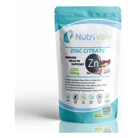 Zinc Citrate 50mg for Immune Health Cover