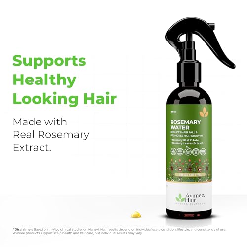 Image of Avimee Herbal Rosemary Water For Hair Growth (Pack of 2) | Mist Spray for Hairfall | Rosemary Hair Mist | Adds Shine & Helps Reduce Hairfall, Strengthens Hair | For Men & Women (200ml each)