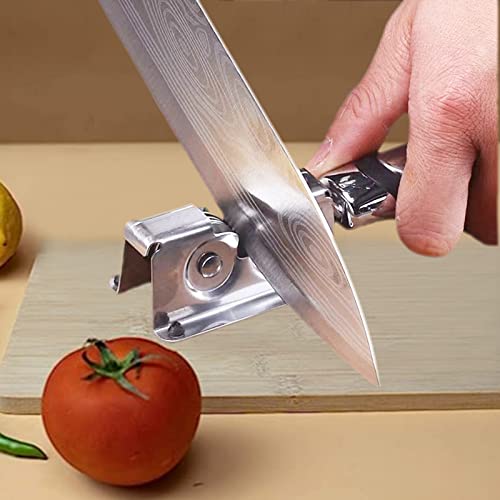 Handheld Knife Sharpeners,Professional Stainless Steel Roller Sharpening Stones Suitable For Most Knives Grinding And Polishing，Comfortable Grip. #TOP6