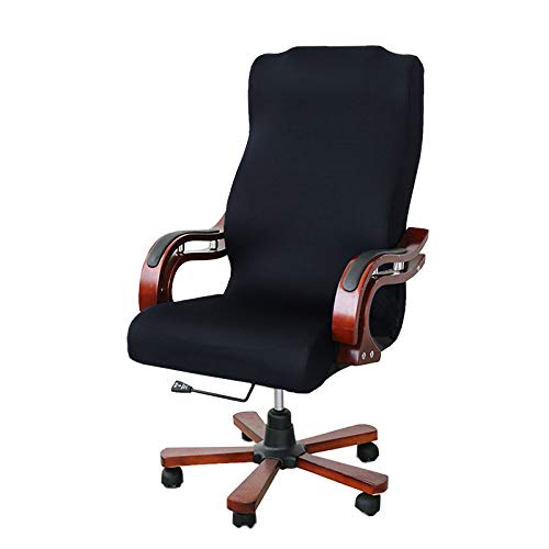Seiyue Four-Way Stretch Office Chair Cover for Boss Chair, Executive Chair Cover, Meeting Room Chair Back Cover, Office Internet Cafe Armrest Protector, Size Large (Only Cover,No Chair)