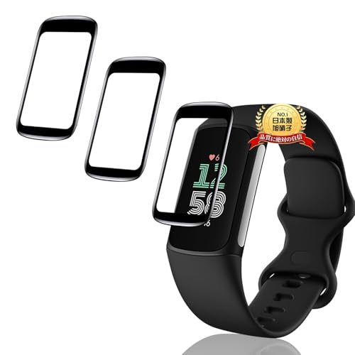 �y3���Z�b�g�z�p Fitbit Charge 6 / Fitbit Charge 5 �t�B���� �P�[�X PET������ �Y�f�@�� �p Fitbit Charge 6 �ی�t�B���� �S�ʕی� 24���Ԏ����C���Z�p �L�Y�h�~ �p Fitbit Charge 5 