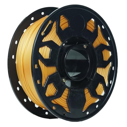 Image of WOL3D PLA PRO+ (Gold) 3D Printer Filament Roll, 1kg Net Weight, Greater Flexibility, Eco-Friendly, Low Warping Output, 1.75mm Diameter ±0.02mm Accuracy, Ideal for DIY Makers, Compatible