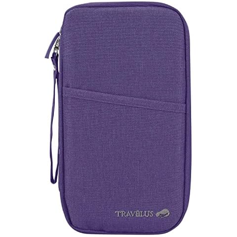 Vinsani Purple Travel Wallet Passport Holder Cover