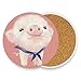 Produktbild Niedliche rosa Schweine-Untersetzer für Getränke, 4-teiliges Set, Tier-Sparschwein Tasse, Untersetzer, Kaffeetasse, Glaspolster, Tischschutzmatte für Einweihungstisch, Küche, Esszimmer, Heimdekoration