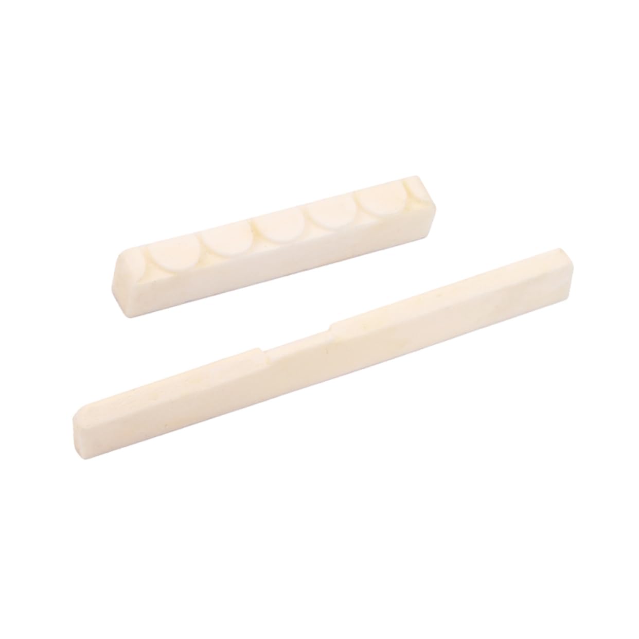 HEMOTON 6-string Guitar Classical Bone Pillow Upper Lower Arch Shape Beef Saddle Bone Ideal Guitar Accessory