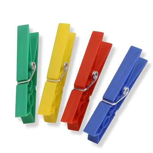 PARENCE.- Lot de 40 Pinces à Linge en Plastique Intérieur et Extérieur / 7x1cm / Pinces Polyvalentes et Pratiques - Couleurs Aléatoires - 40 Pièces, Aléatoire
