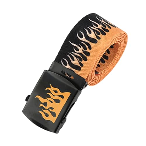 Punk Unisex Adjustable Belt Webbing Cotton Fabric and Metal Streetwear Hip Hop Accessory for Men