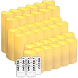 fclayvts 36-Pack LED Flameless Candles with Remote Control - Perfect for Home, Parties, and Special Occasions - Create a Magical Ambiance Effortlessly(Three Sizes)