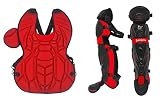 Jadekylin 16" Baseball & Softball Catcher Gear Youth for Ages 13 to 16 (Red)