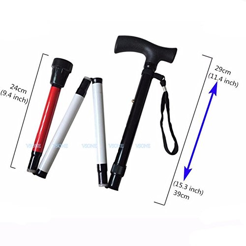 Bastone di supporto in alluminio per ciechi e