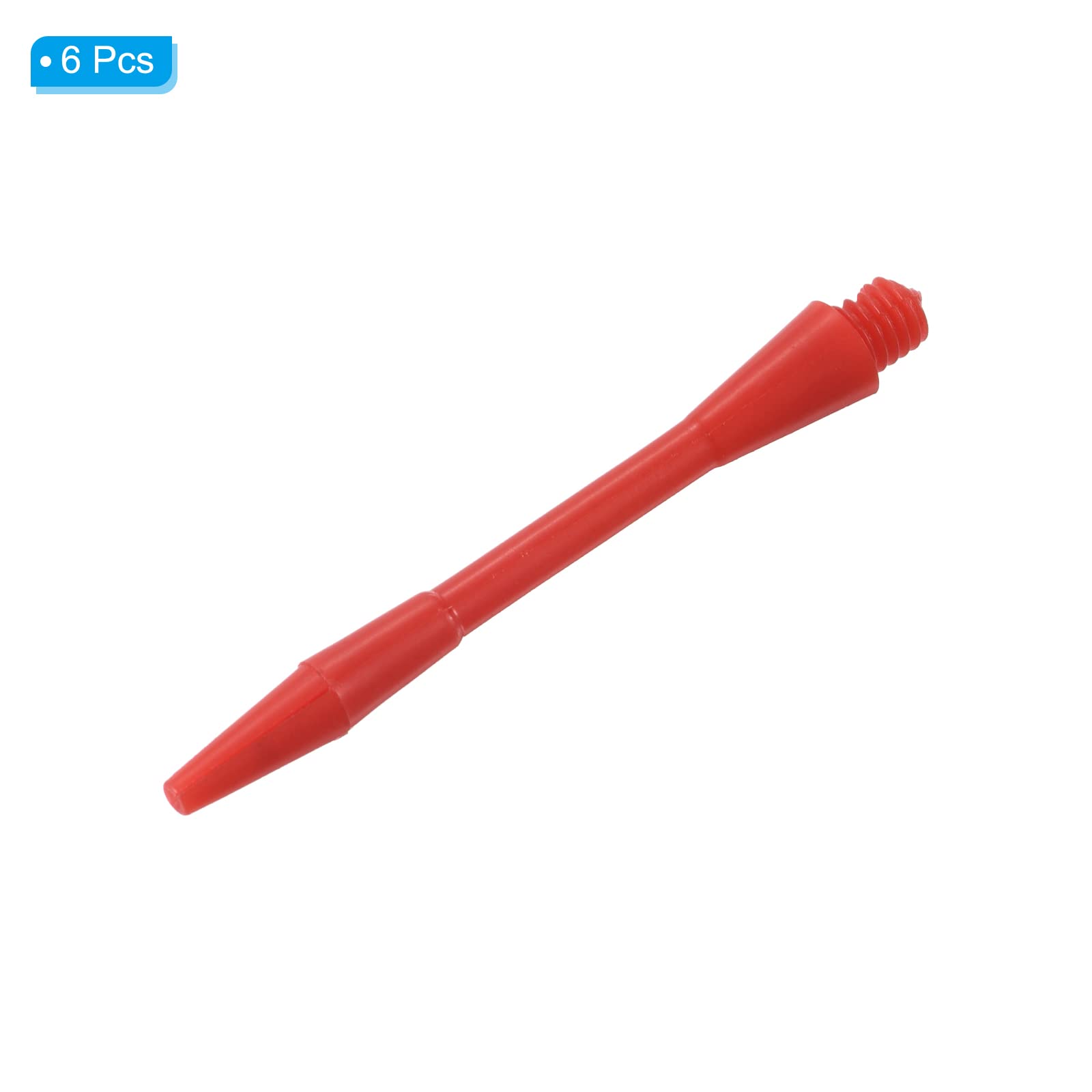 PATIKIL 45mm Dart Shafts, Medium 2BA Thread Plastic Dart Stems Dart Accessories for Steel Tip - 6 Pack (Red) - Image 3