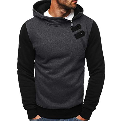 Sudaderas Hombre con Capucha, 2019 ZARLLE Sudaderas Hombre Hombre Oferta Invierno Botones De Cremallera OtoñAles Hombre Manga Larga De Sudadera Outwear La Capa De La Chaqueta para Hombre