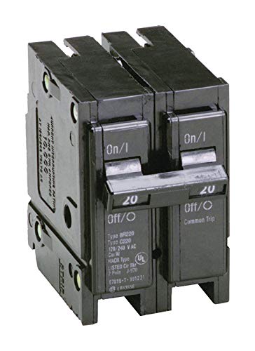Eaton Br220 20 Amp Double Pole Circuit Breaker #TOP1