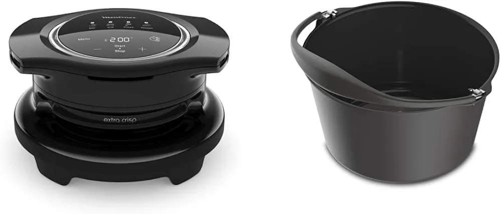 LOT Moulinex Extra Crisp Couvercle Cookeo, Recettes croustillantes, 4 programmes automatiques & Mode manuel + Moule à gâteau 18 cm pour Cookeo, Revêtement antiadhésif, Anse en silicone XA609001 : Amazon.fr: Cuisine et Maison