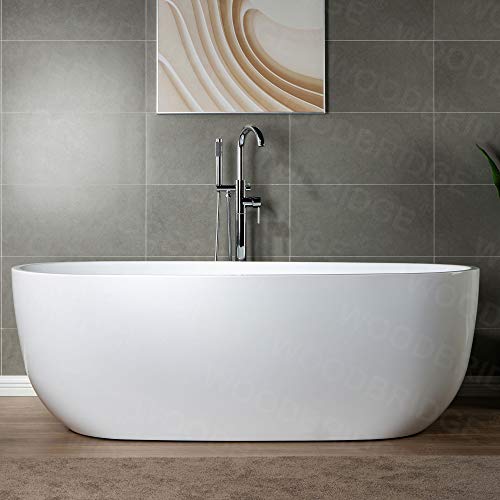 Woodbridge F0002Ch Contemporary Single Handle Floor Mount Freestanding Tub Filler Faucet With Hand Shower In Chrome Finish #TOP1