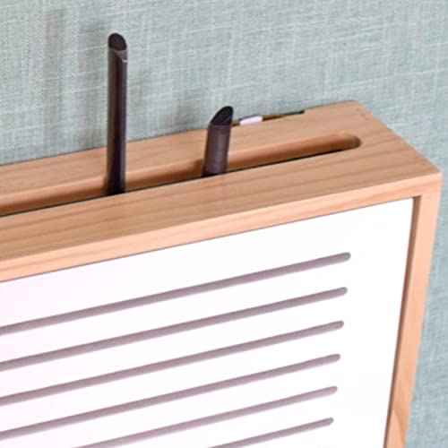 Rack de almacenamiento de enrutador de madera para organizar cables 6