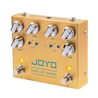 Interesting pedal--JOYO R-20 KING OF KINGS is a dual channel crunch pedal with independent clipping diodes,turn on the switch "2", what you get is an overdrive pedal. In order to make the pedal work properly and quietly, we do recommend JOYO 9V DC pe...